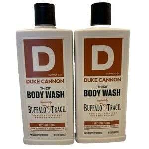 Lot (2) Duke Cannon Bourbon Body Wash for Men Buffalo Trace 18 Oz 2 pack